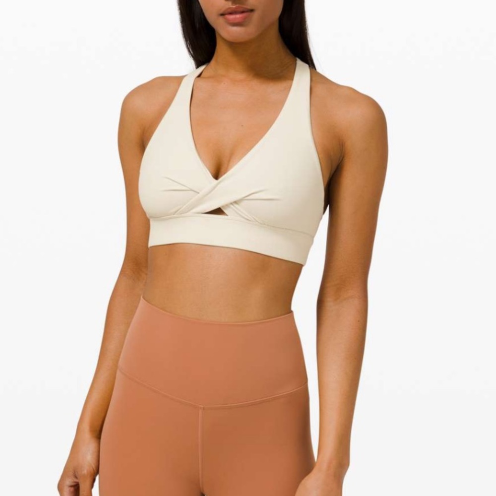 Lululemon Sweet Awakenings Bra *Light Support B/C Cup – White Opal Sz 8 Pilates